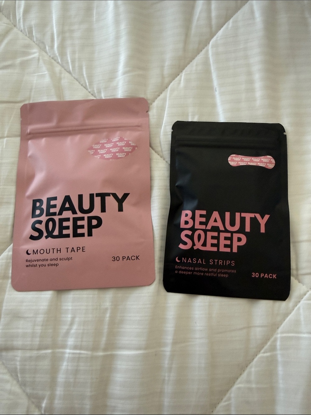 Beauty Sleep Mouth Tape 30 Pack  & 30 pack Nasal Strips- New